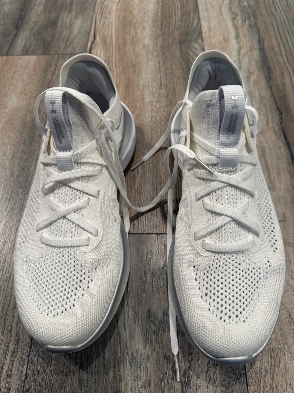 Under Armour White Knit Athletic Training Shoes